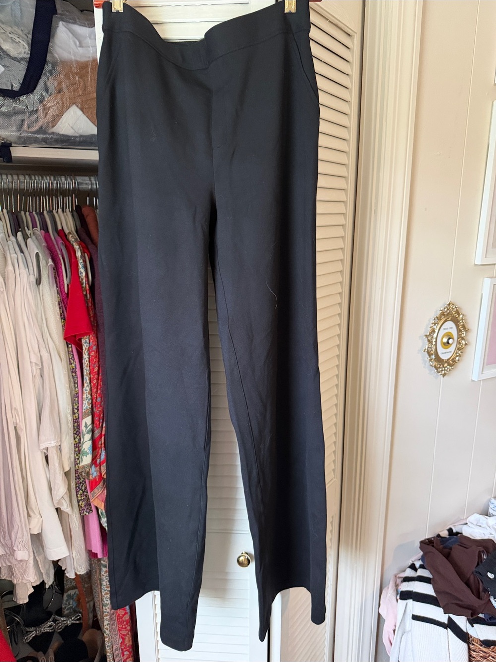 SPANXsupersmooth™ PerfectFit Ponte Wide Leg Pant Black | Medium - Picture 6 of 12